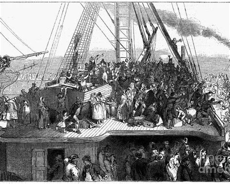 Irish Immigrants Ship 1850 Poster By Granger