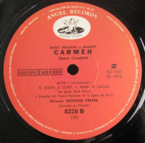 Bizet Carmen Maria Callas 3 Lp Box Emi Angel Recordrome