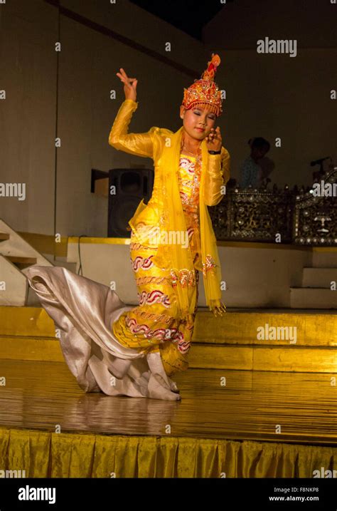 Traditional Burmese Dancer Dance In Burma Now Known As Myanmar Make
