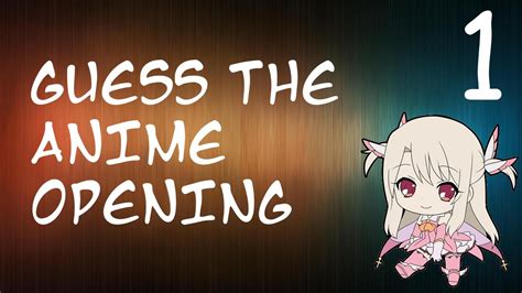 guess the anime opening 15 questions youtube