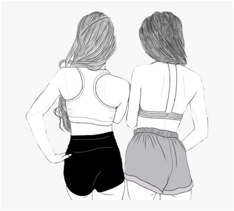 Drawings Bff Png Download Drawings Of Girls Best Friends