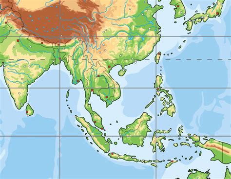 World Geography Units East Southeast Asia The Pacific World Physical Map Diagram Quizlet