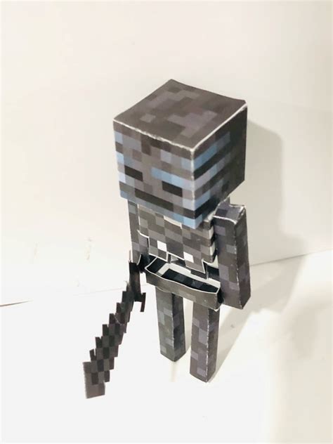 Pixel Papercraft Wither Skeletons Minecraft Dungeons