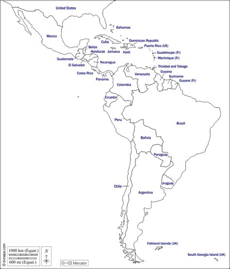 América Latina Mapa gratuito mapa mudo gratuito mapa en blanco gratuito plantilla de mapa