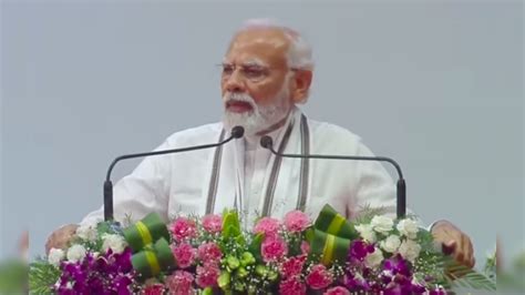 Pm Modi Dedicates To Nation Lays Foundation Stone Of Projects Worth Rs
