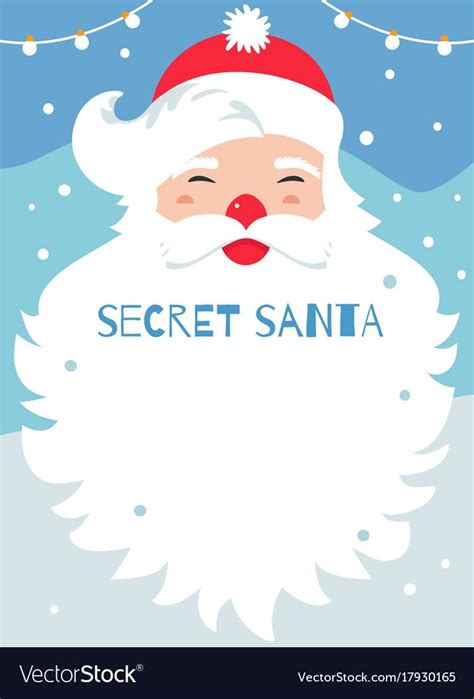 Secret Santa Present Exchange Game Poster Vector Image On Vectorstock
