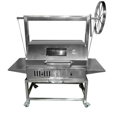Stainless Steel Bbq With Argentine V Grate Grill And Rotisserie