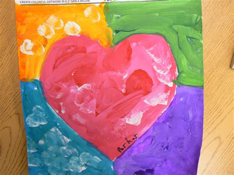 Mrs Ts First Grade Class Heart Themed Square 1 Art