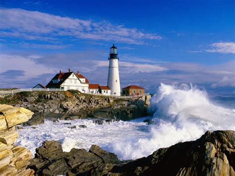 Portland Lighthouse Wallpaper And Background Image 1400x1050