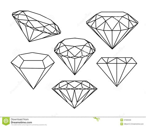 Illustration About Set Of Diamonds Icons Vector Illustration