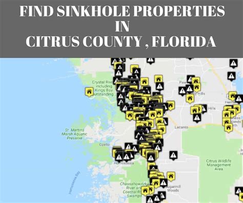 Sinkholes In Citrus County Fl Florida Sinkholes Tonys Sinkhole Maps