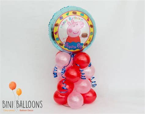 Peppa Pig Balloon Centerpiece Peppa Pig Birthday Balloon Column Kit