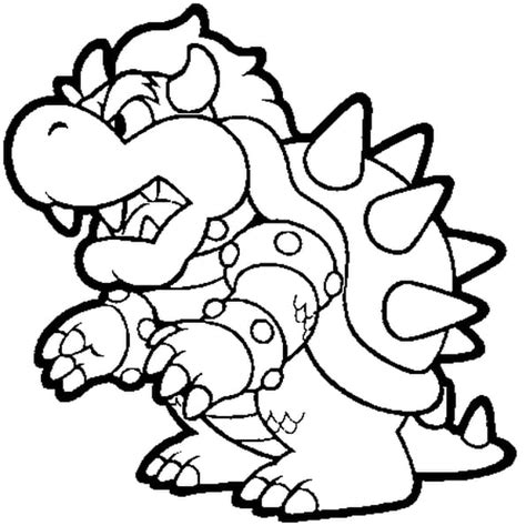 Coloriage De Bowser  Coloriage