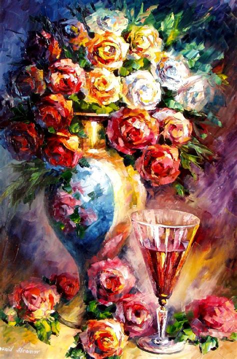 Oil painting of a white rose, by artist vincent keeling www.vincentkeeling.com. FALLEN ROSES — Palette knife Oil Painting on Canvas by ...