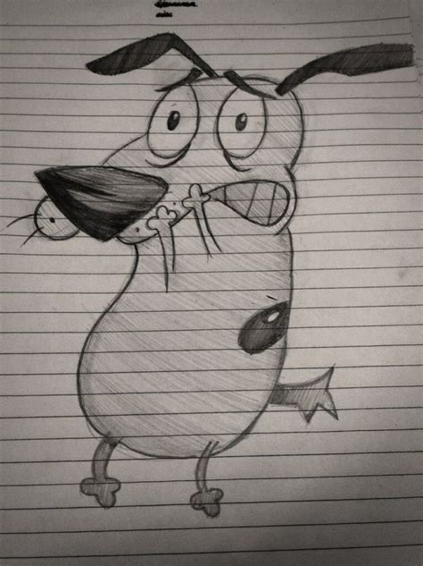 Quick Sketch Courage The Cowardly Dog My Drawings Hand Sketch