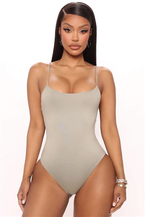 Delani Double Lined Bodysuit Sage Fashion Nova Bodysuits Fashion Nova