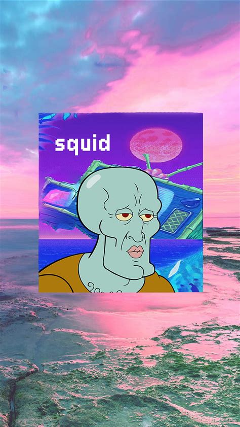 Handsome Squidward Bob Esponja Calamardo Calamardo Guapo Guapo Meme Vaporwave X