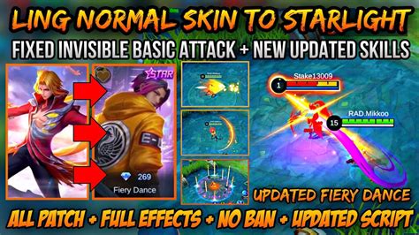 Jika berhasil hack akun free fire sultan alias yang punya diamond banyak atau koleksi bundle dari berbagai masih ngeremehin perkara hack akun free fire? LING NORMAL SKIN TO STARLIGHT SKIN SKIN SCRIPT - LING ...