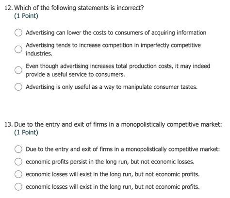 Solved 9 Which Of The Following Observations Is True 1 Chegg Com