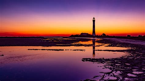 Lighthouse Colorful Sunrise 4k Hd Nature 4k Wallpapers