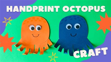 Easy Octopus Paper Craft Handprint Octopus Craft For Kids Easy