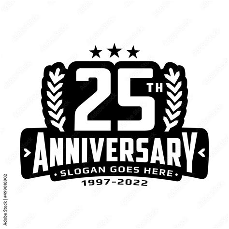 25 Years Anniversary Logo Design Template 25th Anniversary Celebration