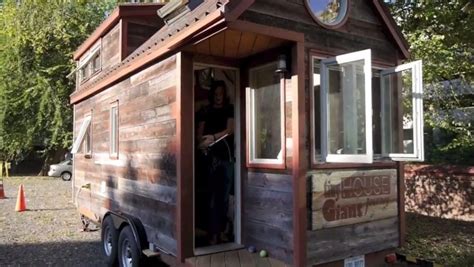 Jenna tiny house giant journey. Couple Living and Touring in DIY Tiny Home on Wheels