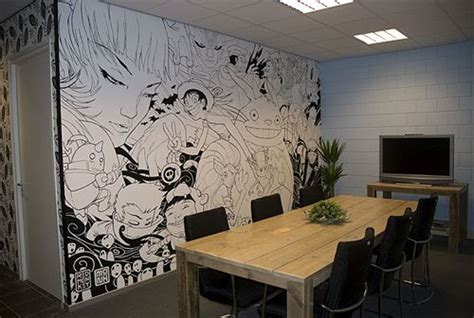 Maybe you would like to learn more about one of these? Awesome wall mural. Anime. Black and white. | art ...