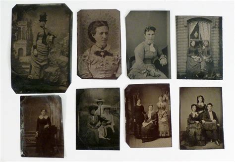 women 8 tintypes fashion 1860 1880 portraits dress hair 2 civil war era photo antique price