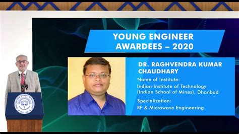 Inae Young Engineer Award 2020 Dr Raghvendra Kumar Chaudhary Youtube