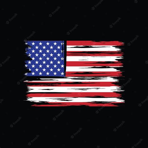 Premium Vector Usa Distress Flag With Black Background
