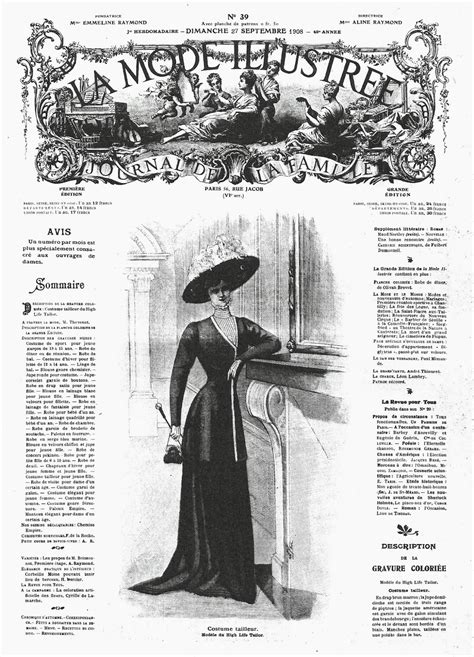 Des Modes And La Mode Illustrée 27 Septembre 1908