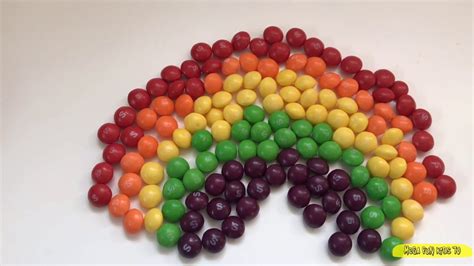 How To Make A Rainbow Out Of Skittles Learn Colours Nursery Rhymes