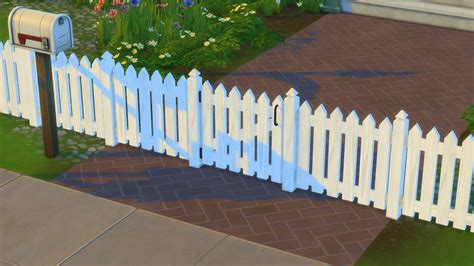 Mod The Sims White Picket Fence And Gates