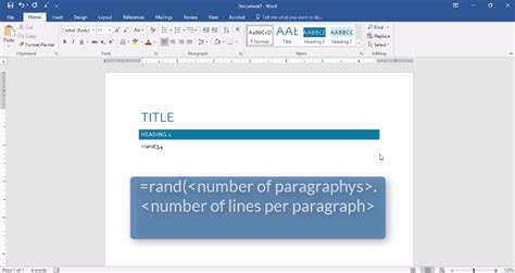 Creating A Document With Placeholder Text In Microsoft Word Accelari