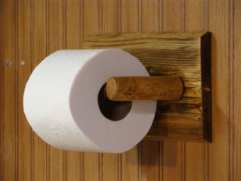 Rustic Wood Toilet Paper Holder Etsy