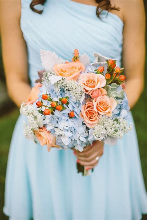 Trend Alert Blue And Peach Wedding Socialandpersonalweddingsie