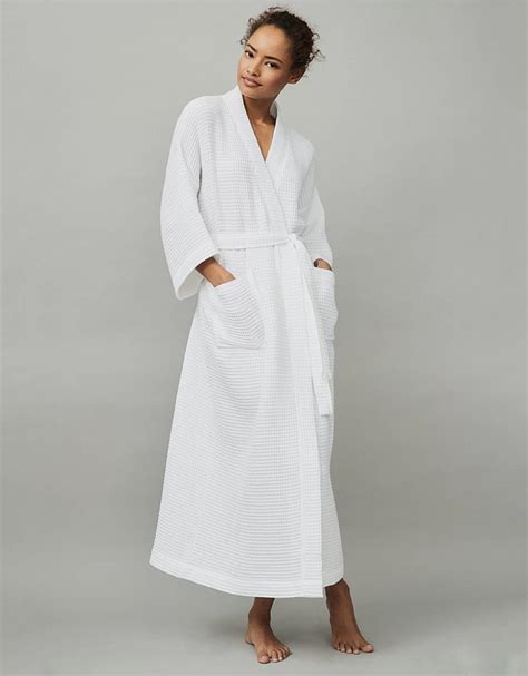Long Lightweight Waffle Robe Robes And Dressing Gowns The White
