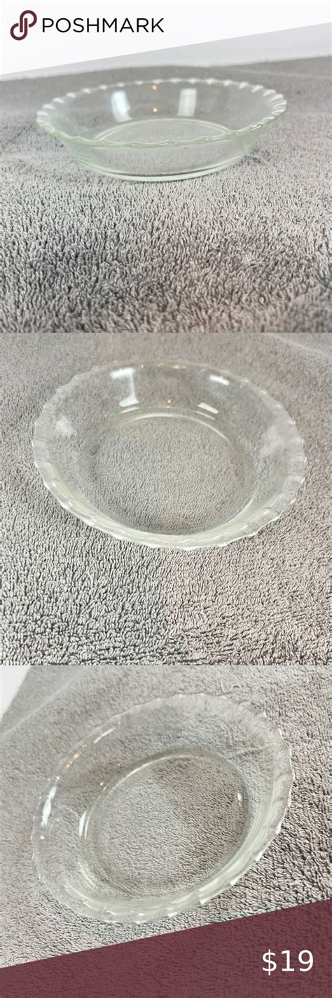 Pyrex 206 Tart Clear Glass Pie Plate 6” Fluted Rim Glass Pie Plate Pyrex Tart Clear Glass