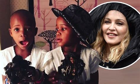 Madonnas Twin Daughters Esther And Stella Sing Daily Mail Online