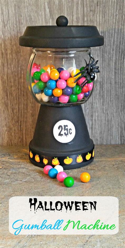 Halloween Gumball Machine Candy Jar For Halloween Easy Diy Project