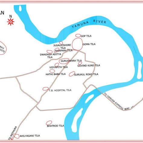 Location Map Of Ancient Vrindavan Download Scientific Diagram