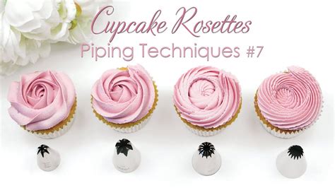 Rosette Cupcake Swirl Cupcake Piping Techniques Tutorial Youtube In
