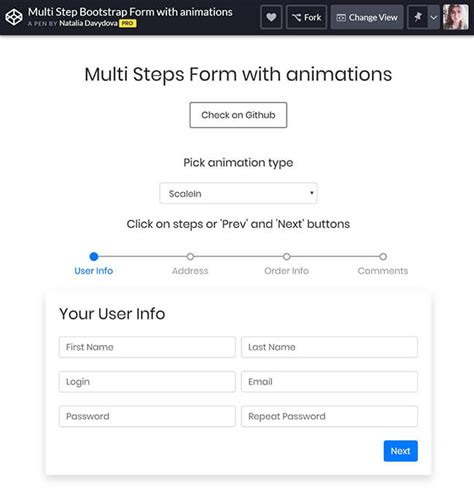 Github Nat Davydovamultisteps Form Multi Steps Form With Animations