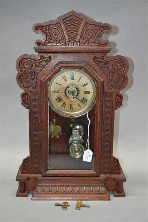 Ansonia Mantle Clock Antique With Key And Pendulum Clocks Mantle