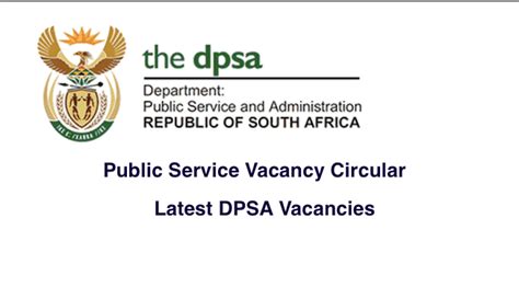 Dpsa Circular Dpsa Gov Za Latest Public Service Vacancy Psv