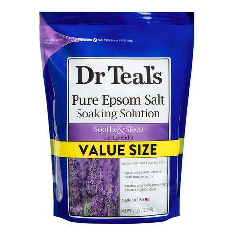Dr Teals Soothe And Sleep With Lavender Epsom Salt Soaking Solution Value Size Shop Bubble Bath