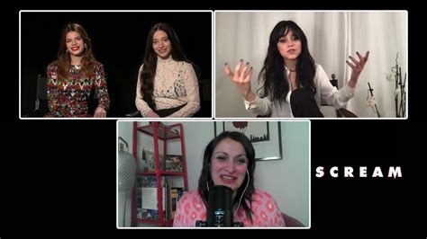 Scream Interview Sonia Ammar Mikey Madison And Jenna Ortega Youtube