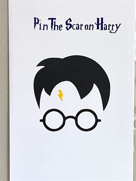Harry Potter Party Game Pin The Scar On Harry Etsy