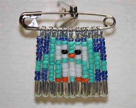 Seed Bead Safety Pin Friendship Pin These Pins Are Handmade Using Seed Beads Glass Beads And